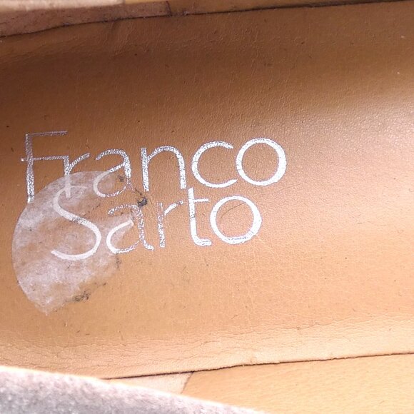 Franco Sarto Taupe Suede Flat Bishop Loafers- Women's shoes 9.5 - Picture 7 of 12